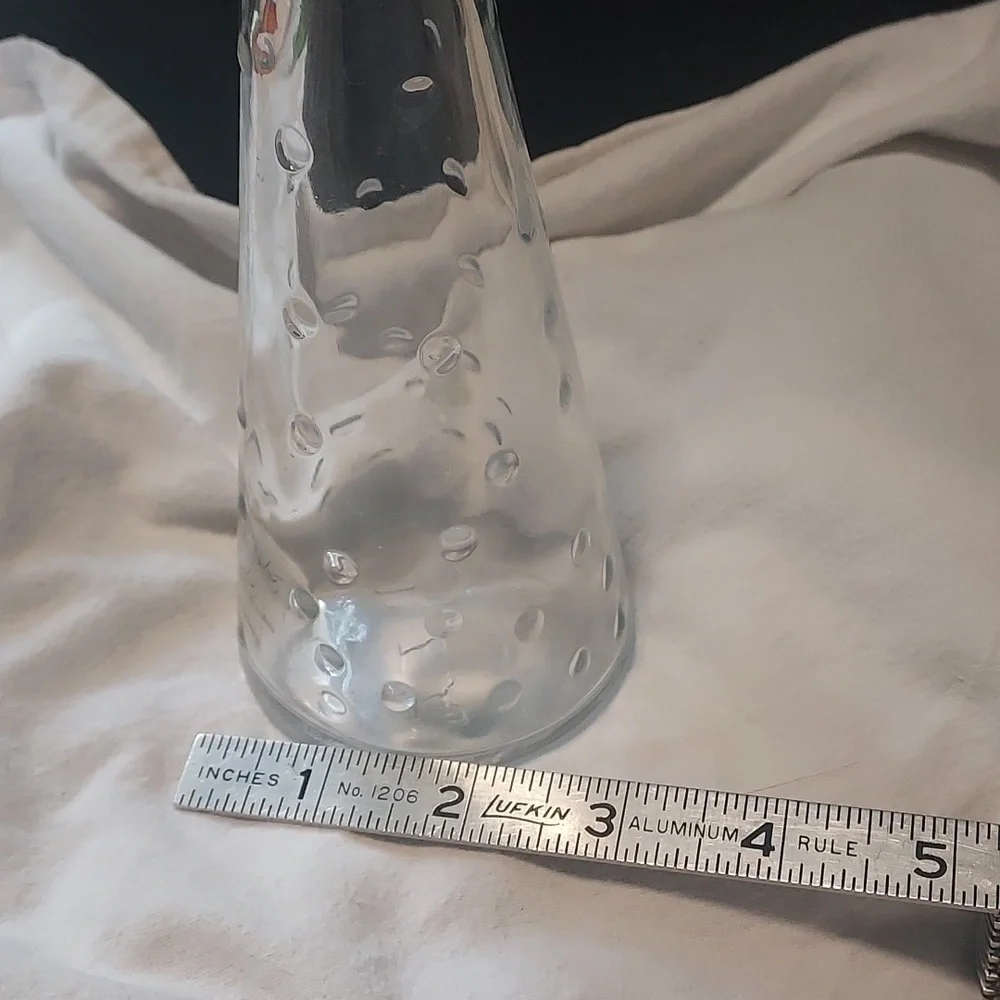 Ikea Emma Dafnas Clear Glass Vase Hobnail Pattern Poland 16795 7.25